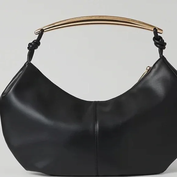 Ann Taylor Gold Handle Shoulder Bag - Picture 1 of 4